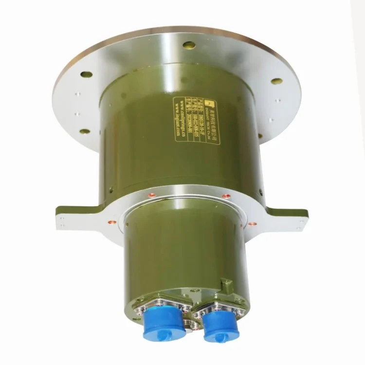 DHS120-10-1F aerospace and defense slip rings 10channels with 1 fiber optic, view 2