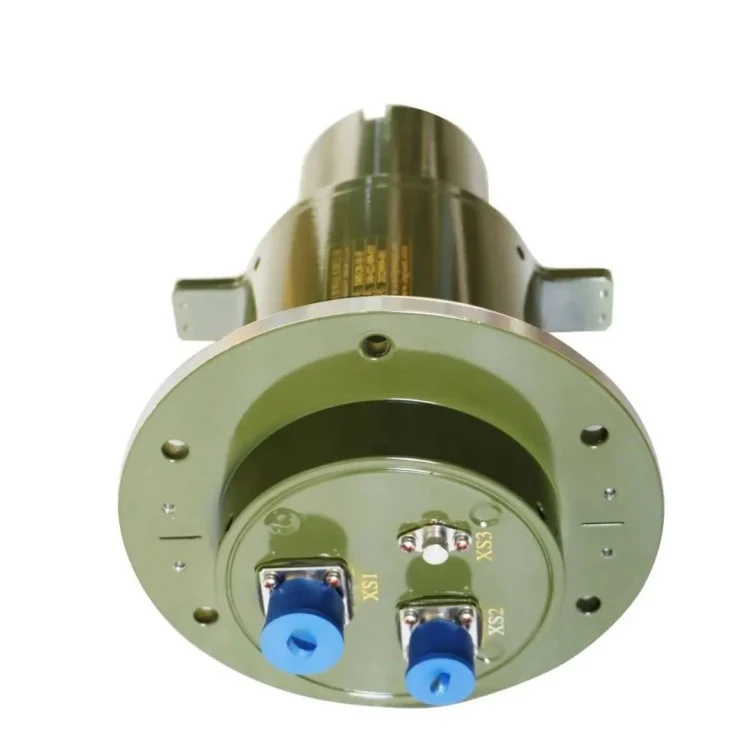 DHS120-10-1F aerospace and defense slip rings 10channels with 1 fiber optic, view 3