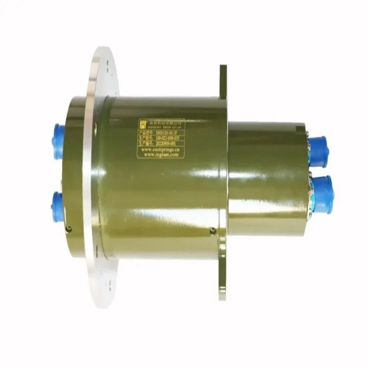 DHS120-10-1F aerospace and defense slip rings 10channels with 1 fiber optic — hybrid slip rings manufactured by INGIANT