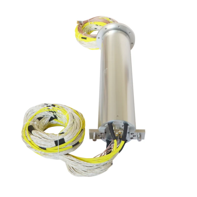 DHS120-120-5S Ingiant RF slip ring out diameter 120mm 5 channels RF rotary joint + electric combination slip ring — rf rotary joints and coax slip rings manufactured by INGIANT