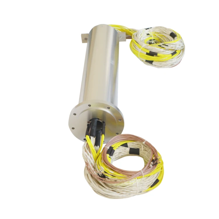 DHS120-120-5S Ingiant RF slip ring out diameter 120mm 5 channels RF rotary joint + electric combination slip ring, view 3
