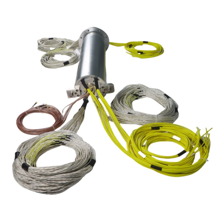 DHS120-120-5S Ingiant RF slip ring out diameter 120mm 5 channels RF rotary joint + electric combination slip ring, view 4