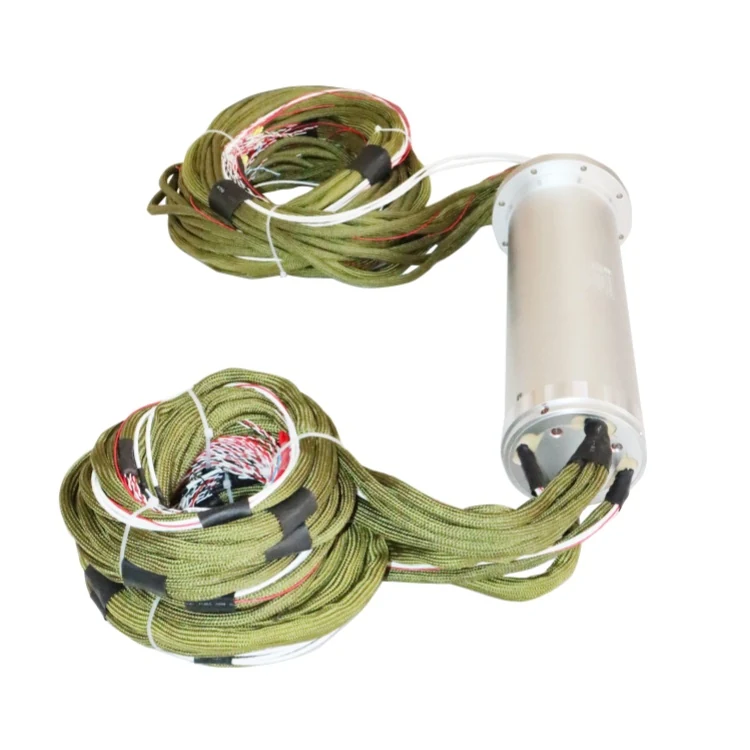 DHS120-140 solid rotor flange slip ring diameter 120mm 140 channels 360 degree rotating power — capsulated slip rings manufactured by INGIANT