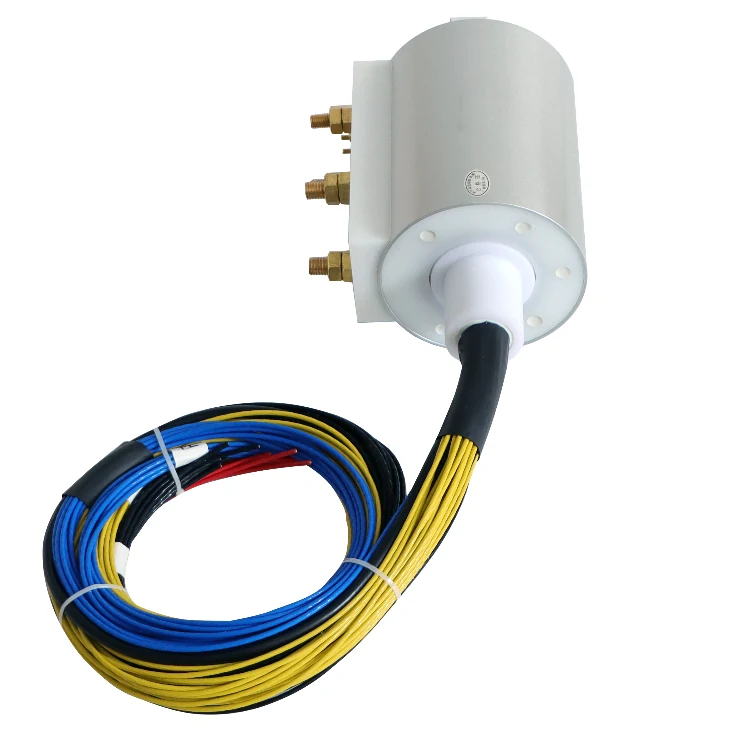 DHS130-6-008 high current slip rings with solid shaft diameter 130mm 6channels, view 2