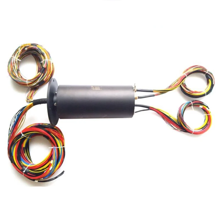DHS180F-56 high current slip rings 56 channels 7channels100A for large machining centers, view 2