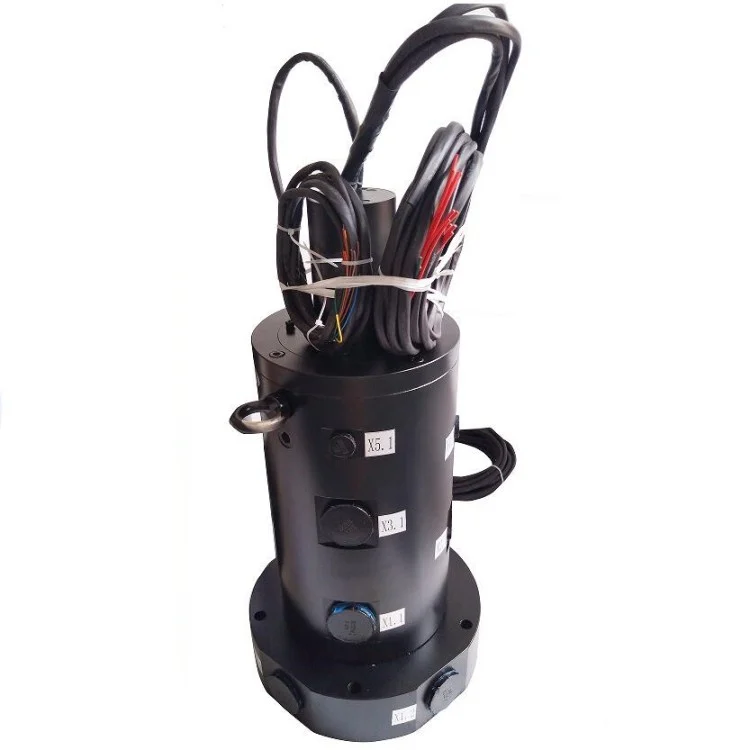 DHS200-28-3Y-2Q Hybrid slip rings 28 channels include 3 hydraulic channels and 2 pneumatic channels — pneumatic and liquid slip rings manufactured by INGIANT