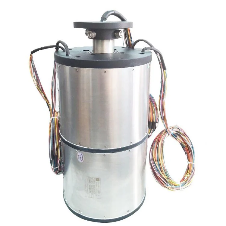DHS220-55-5A customized solid shaft automation slip ring diameter 220mm 55channels 5A — customized slip rings manufactured by INGIANT