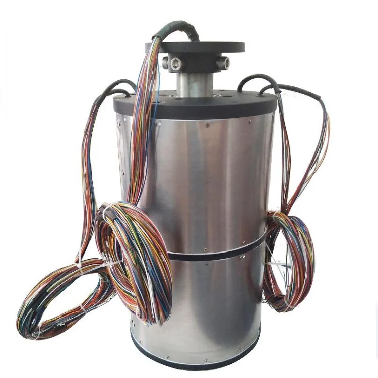 DHS220-55-5A customized solid shaft automation slip ring diameter 220mm 55channels 5A, view 2