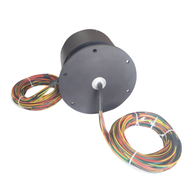 DHS224-20-10A Ingiant rotor flange conductive slip ring out diameter 224mm with 20channels 10A/channel power, view 3