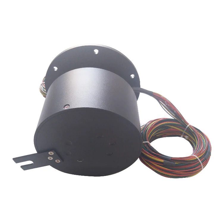DHS224-20-10A Ingiant rotor flange conductive slip ring out diameter 224mm with 20channels 10A/channel power, view 2