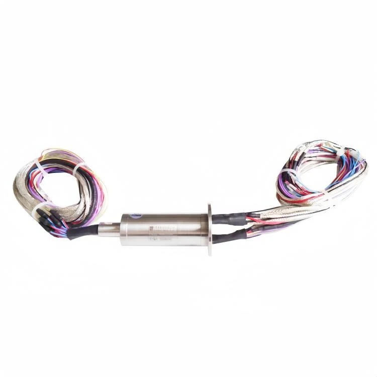 DHS025-33-003 diameter 25mm flange slip ring,stator flange conductive slip ring with 33 channels, view 2