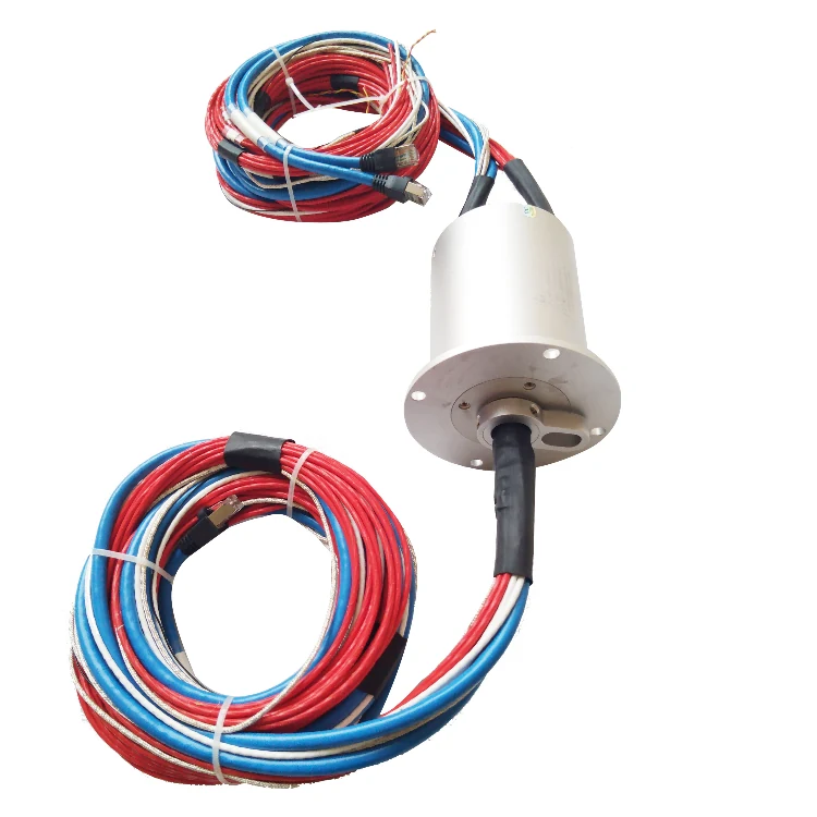 DHS085-27 Ingiant OD diameter 85mm Ethernet slip ring 2-channel 100M Ethernet + 19-channel power/signal — ethernet slip rings manufactured by INGIANT