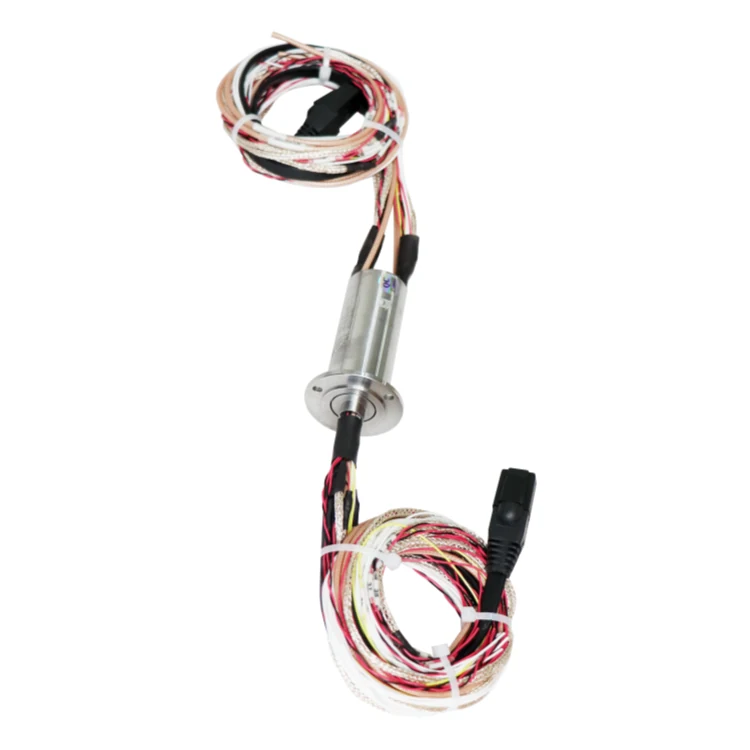 DHS025-40 100/1000M Ethernet slip ring used in high-definition video surveillance systems, view 2