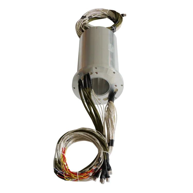 DHK090-81 Inner diameter 90mm Ethernet slip ring 81-channel integral precision conductive slip ring — through bore slip rings manufactured by INGIANT