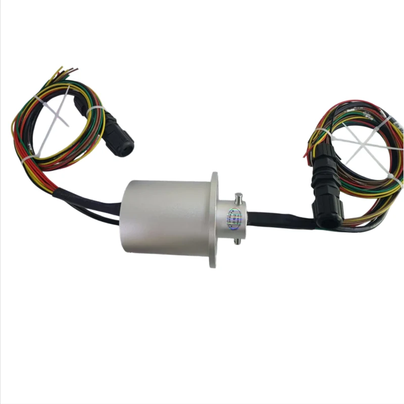 Ingiant DHS078 Solid Shaft Ethernet Slip Ring 78mm OD Gigabit Data & Power Rotary Joint, view 2