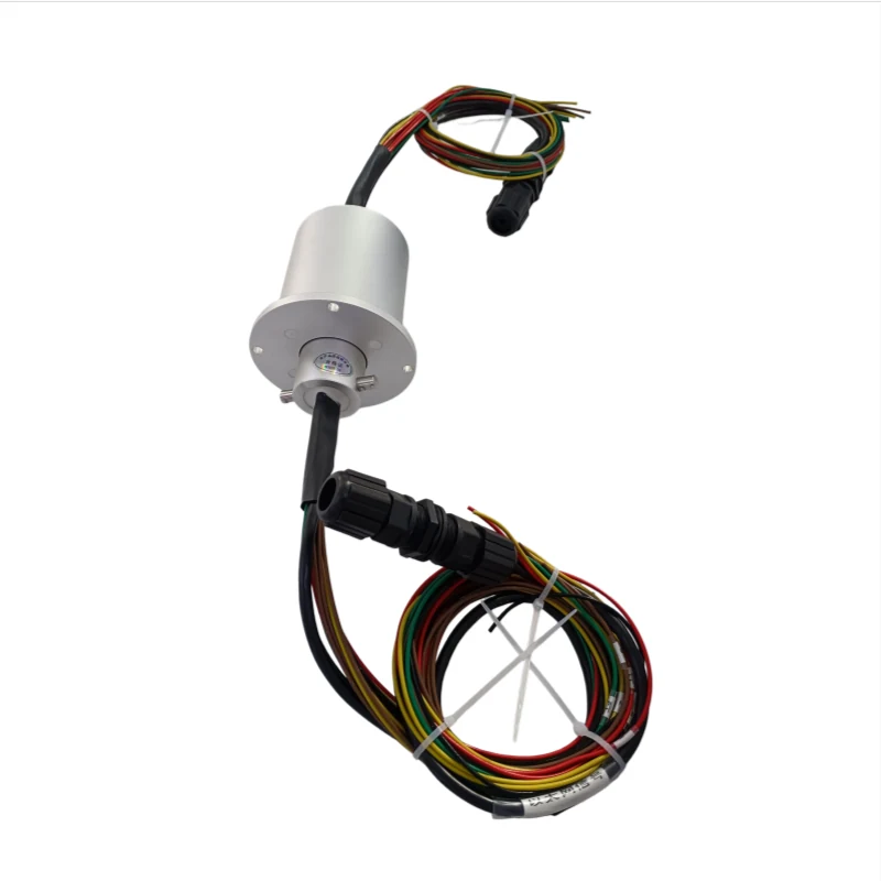 Ingiant DHS078 Solid Shaft Ethernet Slip Ring 78mm OD Gigabit Data & Power Rotary Joint, view 3