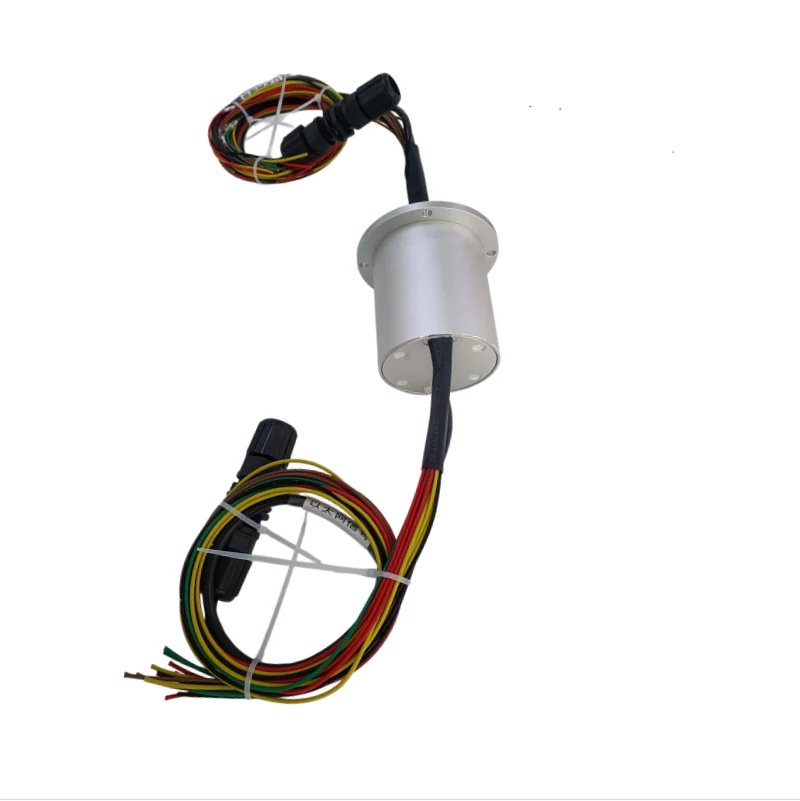 Ingiant DHS078 Solid Shaft Ethernet Slip Ring 78mm OD Gigabit Data & Power Rotary Joint — customized slip rings manufactured by INGIANT