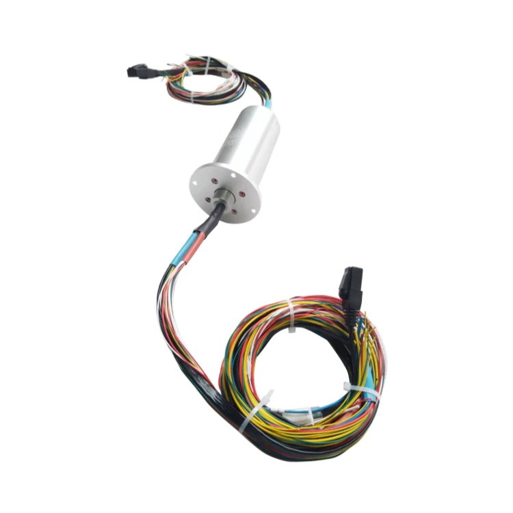 DHS050-35-002 Ingiant Ethernet slip ring out diameter 50mm with1 channel 1000M Ethernet + 26 channels power/signal — ethernet slip rings manufactured by INGIANT