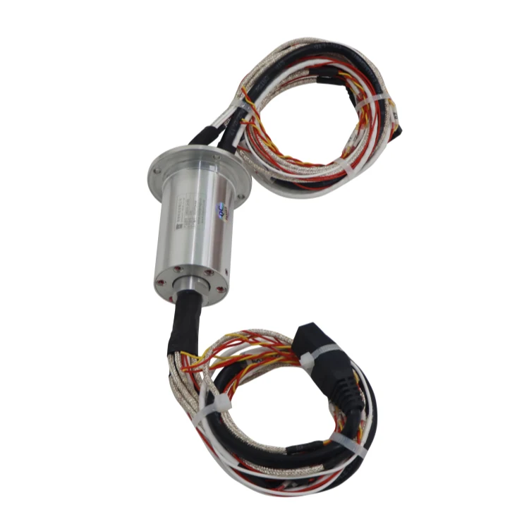 DHS035-24-002 Ingiant Customized 35mm 1-channel 100M/1000M Ethernet slip ring solid flange type, view 2