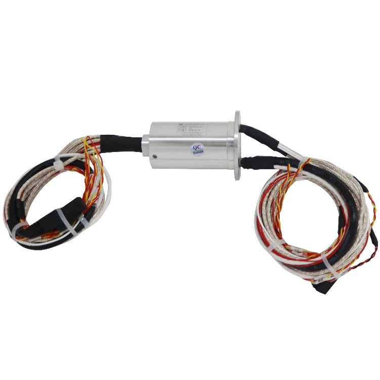 DHS035-24-002 Ingiant Customized 35mm 1-channel 100M/1000M Ethernet slip ring solid flange type, view 3