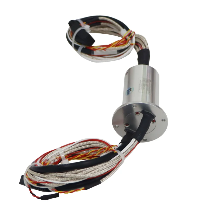 DHS035-24-002 Ingiant Customized 35mm 1-channel 100M/1000M Ethernet slip ring solid flange type — ethernet slip rings manufactured by INGIANT