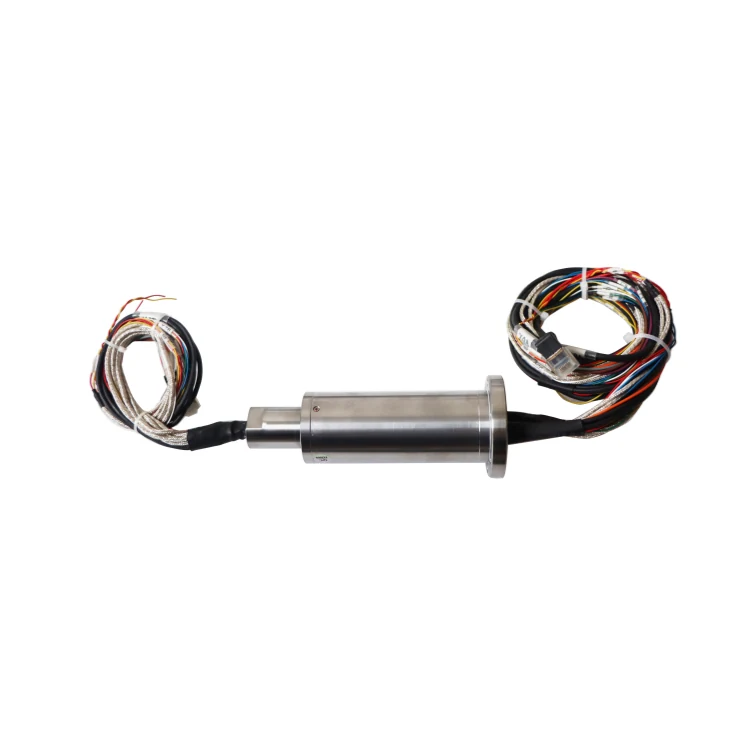DHS044-40 Ethernet slip ring with solid flange design diameter 44mm 40channels, view 2