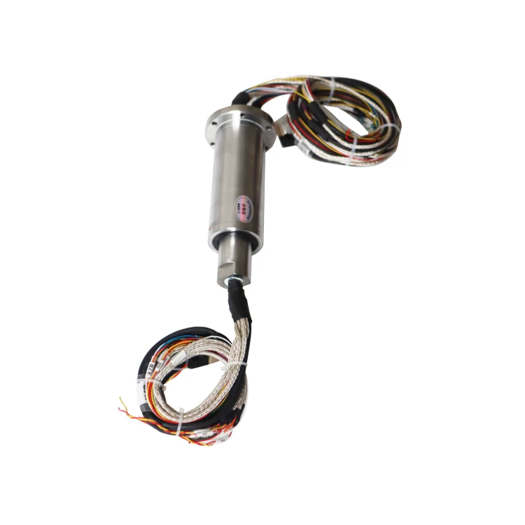 DHS044-40 Ethernet slip ring with solid flange design diameter 44mm 40channels, view 3