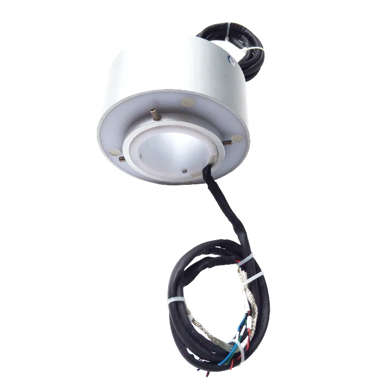 DHK0560-10 Standard through hole 60mm 100M Ethernet slip ring with 2 channels 2A power and 3 channels 2A signal — ethernet slip rings manufactured by INGIANT