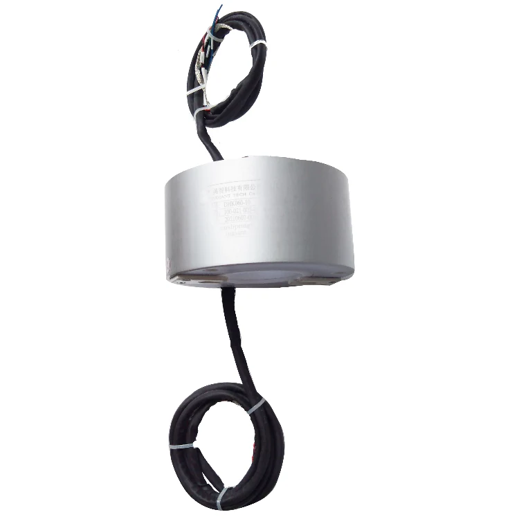 DHK0560-10 Standard through hole 60mm 100M Ethernet slip ring with 2 channels 2A power and 3 channels 2A signal, view 2
