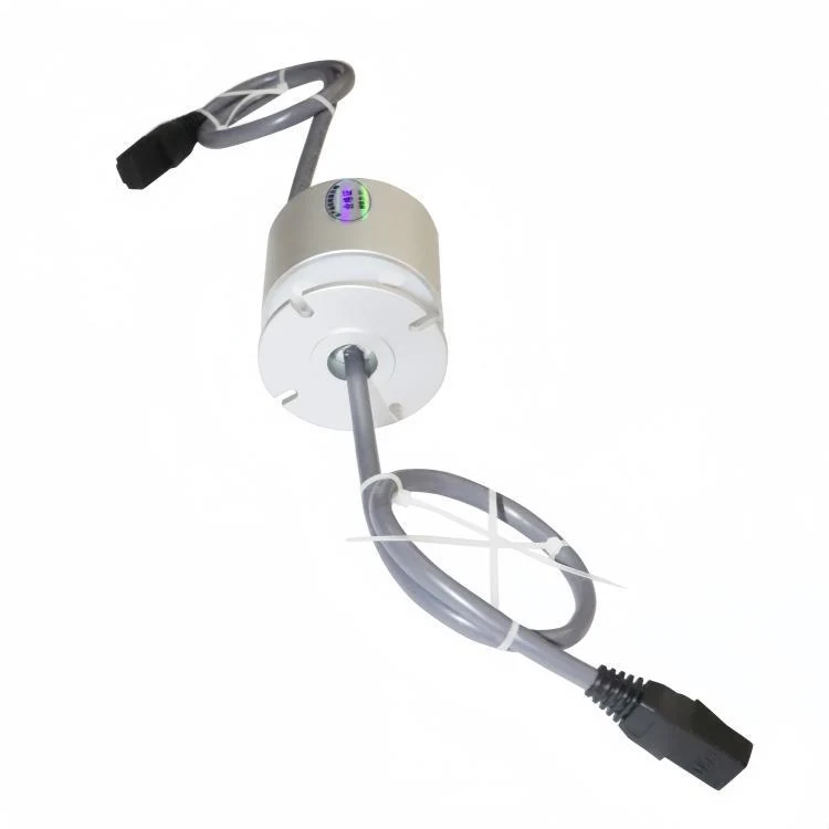 DHS056-9-2A customised solid shaft Ethernet slip rings with 9 circuits 2A stable transmission, no packet loss, view 3