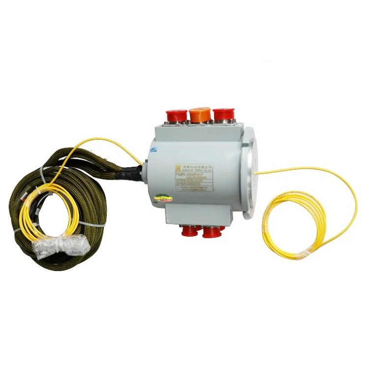 DHS100F-34-1F explosion-proof conductive slip ring with 1 fiber optic for oil platforms, view 2