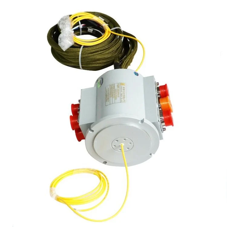 DHS100F-34-1F explosion-proof conductive slip ring with 1 fiber optic for oil platforms — capsulated slip rings manufactured by INGIANT