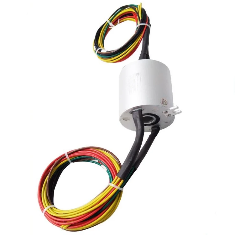 FHS060-5-101AZ-001 Through hole slip ring 3 channels 40A and 2 channels 10A — through bore slip rings manufactured by INGIANT