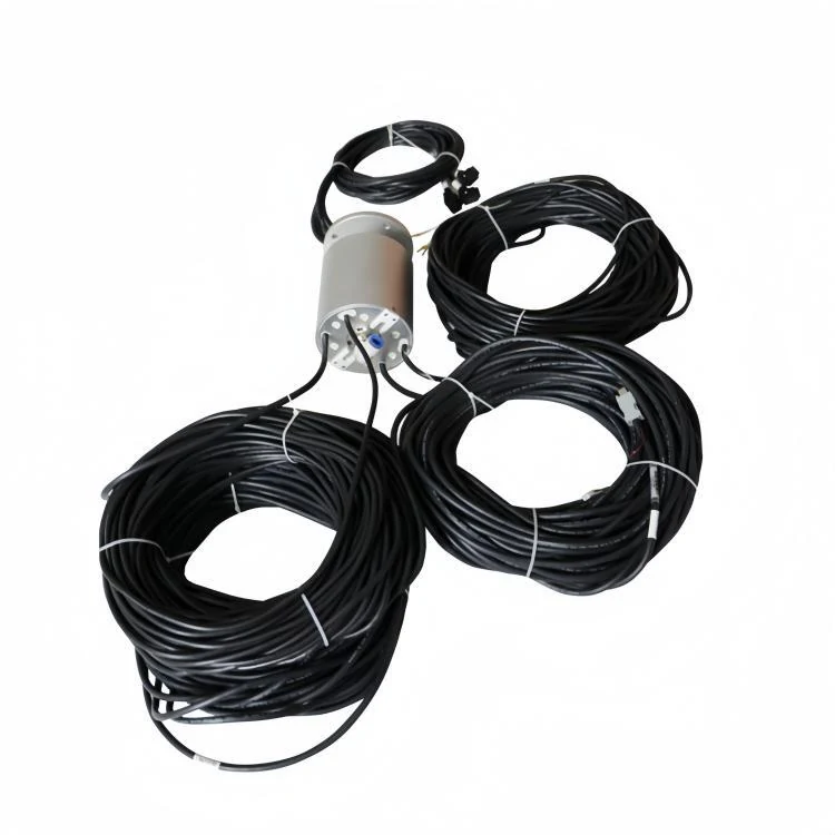 DHS120-24-1Q-002 Gas-electric hybrid slip ring transmits Ethernet signal diameter 120mm 1 channel pneumatic + power/signal, view 3