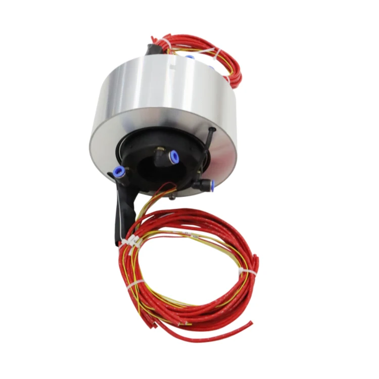 DHK060-16-3Q gas-electric hybrid slip ring 3 pneumatic channels and 16 electrical channels, view 3