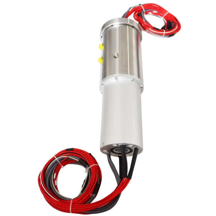 DHK030-27-4Q Gas-electric hybrid slip ring through hole 30mm combined 4 channels pneumatic slip ring, view 2