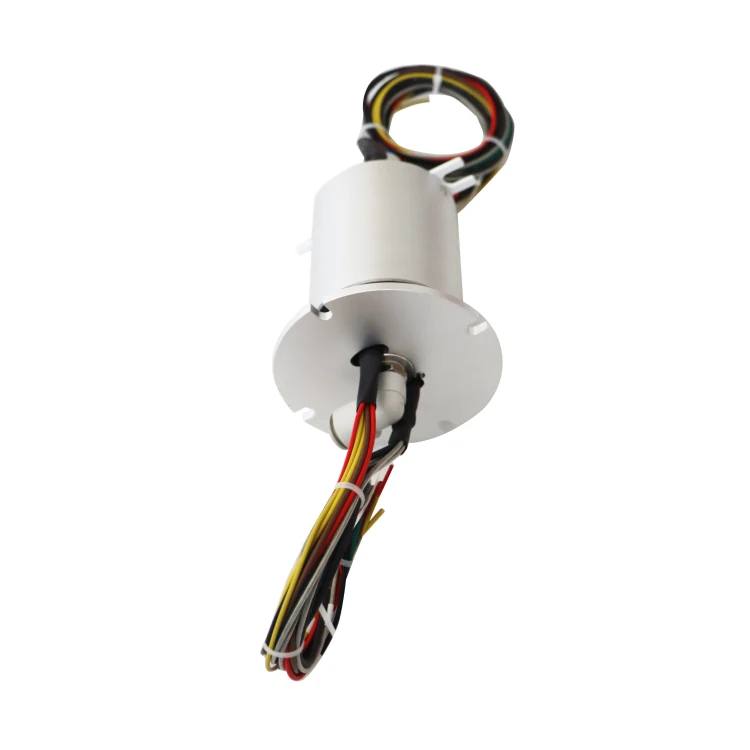 DHS078-12-1Q Ingiant Gas electric slip ring 78mm with 1channel pneumatic rotary joint + 12channels electrical slip rings, view 2