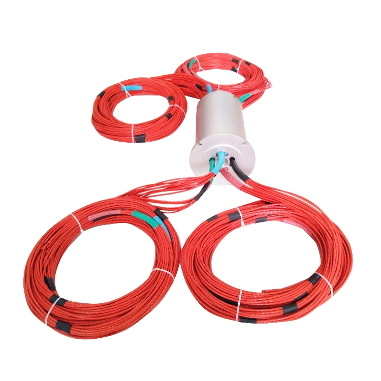 DHS150-5-1Q Ingiant gas-electric slip ring out diameter 150mm with 5 channels power and 1 pneumatic channel, view 2