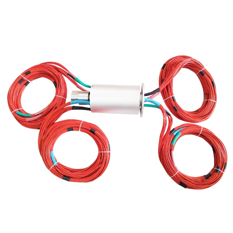 DHS150-5-1Q Ingiant gas-electric slip ring out diameter 150mm with 5 channels power and 1 pneumatic channel — pneumatic and liquid slip rings manufactured by INGIANT