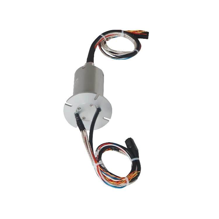 DHS056-23 customised solid shaft Gigabit Ethernet slip ring transmission of 1 Gigabit Ethernet signal — ethernet slip rings manufactured by INGIANT
