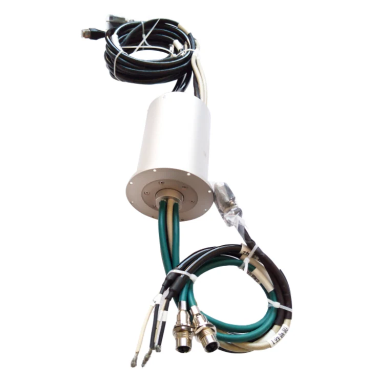 DHS080-40 Gigabit Ethernet slip ring with 2 channel 1000M Ethernet + 20A power and 2Asignal — ethernet slip rings manufactured by INGIANT