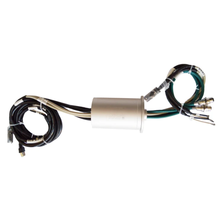 DHS080-40 Gigabit Ethernet slip ring with 2 channel 1000M Ethernet + 20A power and 2Asignal, view 3