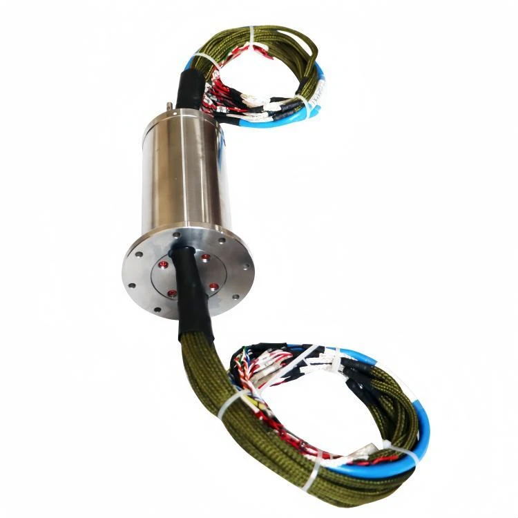 DHS065-53 specially designed gigabit Ethernet slip rings diameter 65mm 53 channels — ethernet slip rings manufactured by INGIANT