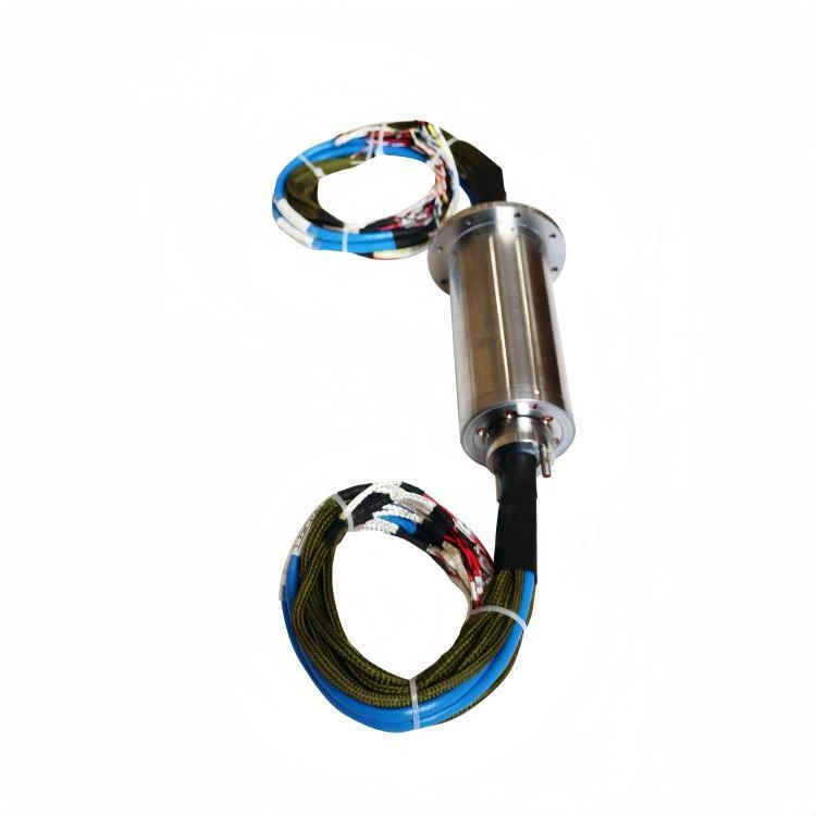 DHS065-53 specially designed gigabit Ethernet slip rings diameter 65mm 53 channels, view 2