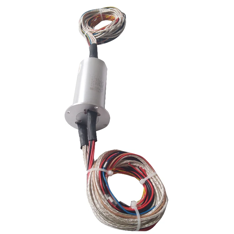 DHS045-40-002 45mm HD-SDI slip ring 1080P HD signal slip ring flange installation — hd-sdi slip rings manufactured by INGIANT