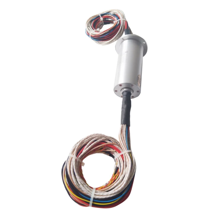 DHS045-40-002 45mm HD-SDI slip ring 1080P HD signal slip ring flange installation, view 2