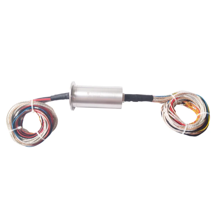 DHS045-40-002 45mm HD-SDI slip ring 1080P HD signal slip ring flange installation, view 3