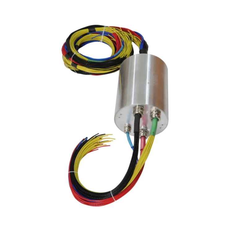 DHS180-4-400A-003-1 High current slip ring 4 channels each 400A with diameter 180mm — customized slip rings manufactured by INGIANT