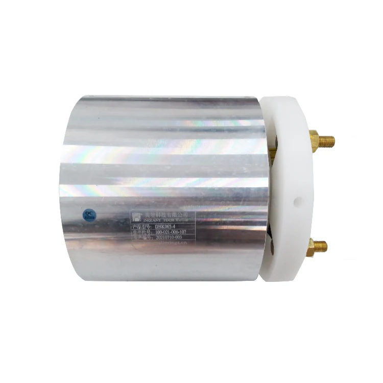 DHK065-4 Ingiant high current slip ring with through hole 65mm and 4 channels total 520A binding post connections — through bore slip rings manufactured by INGIANT