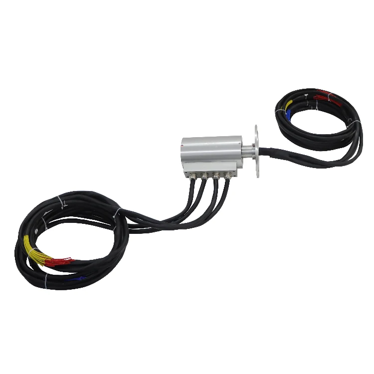 DHS130F-4-300A 130mm solid shaft high current waterproof slip ring 4 channels 300A for engineering machinery, view 3